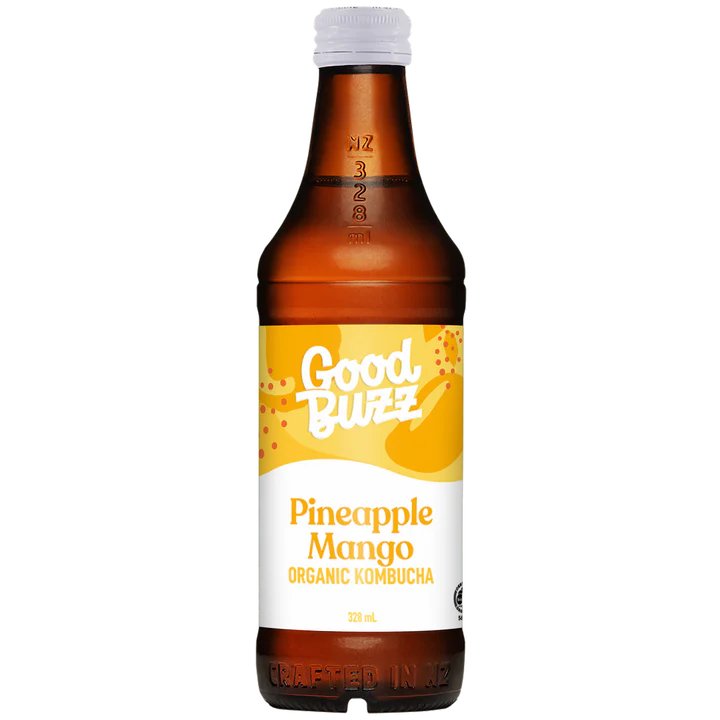 Good Buzz Kombucha Pineapple Mango 328ml 12 pack