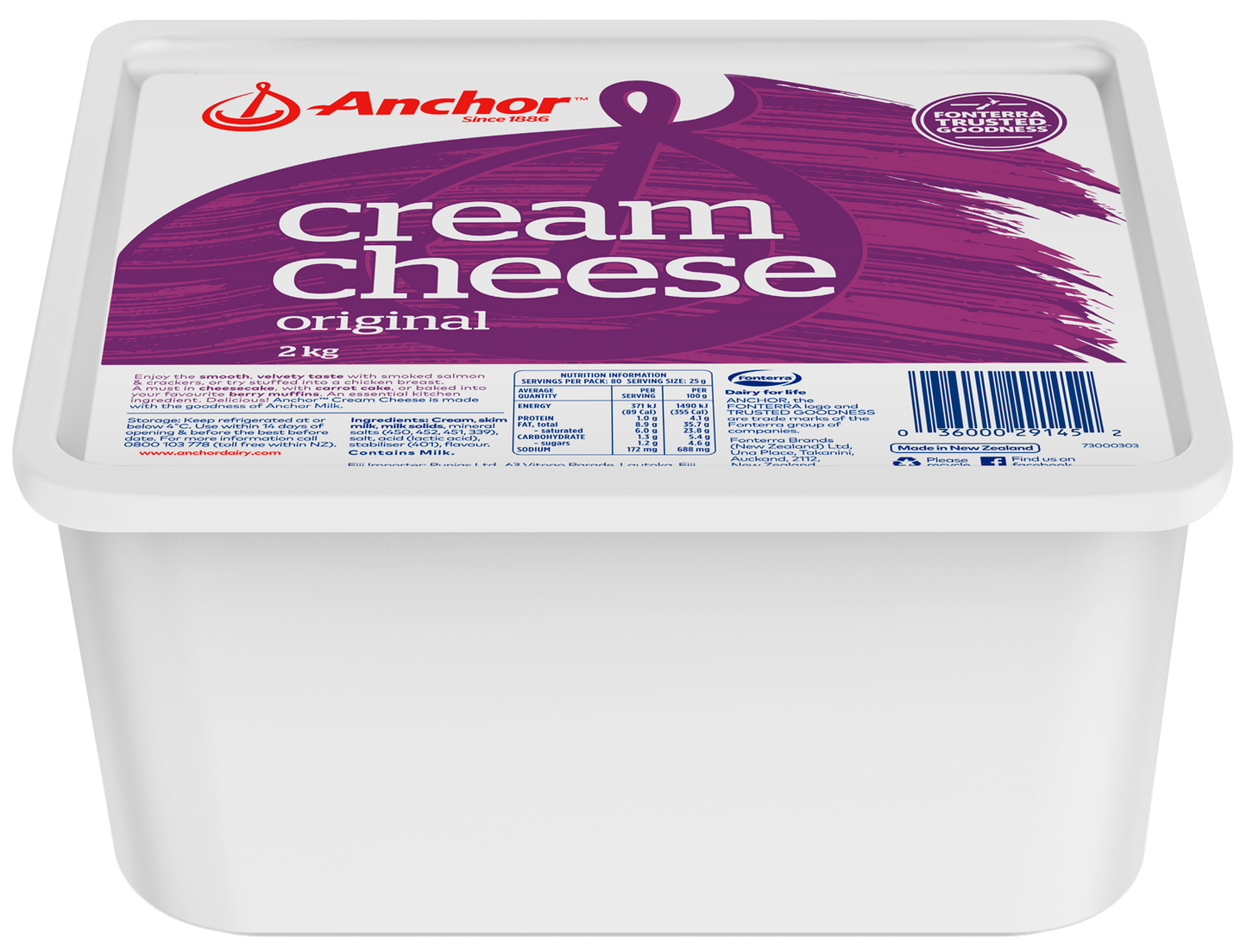 Anchor Cream Cheese Original 2kg