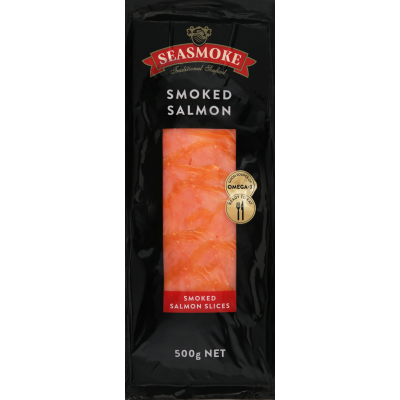 Seasmoke Sliced Salmon 500g - frozen -