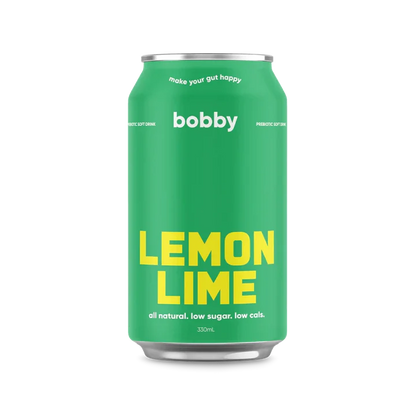 Bobby Lemon Lime 330ml 12pack - Prebiotic Soda