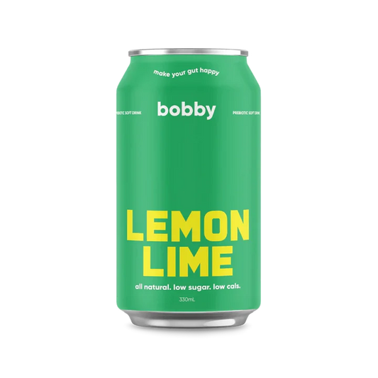 Bobby Lemon Lime 330ml 12pack - Prebiotic Soda