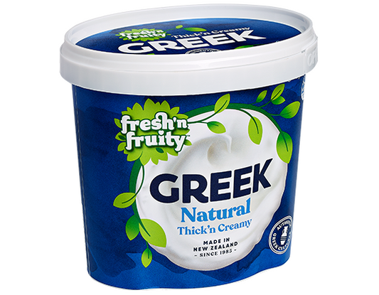 Fresh'n Fruity Yoghurt Greek Natural Tub 1Kg