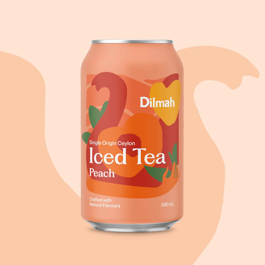 Dilmah Iced Tea Peach 330mL CAN - 12 per box