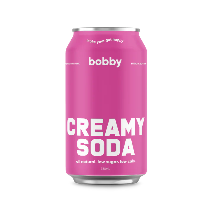 Bobby Creamy Soda 330ml 12pack - Prebiotic