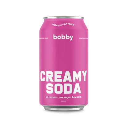 Bobby Creamy Soda 330ml 12pack - Prebiotic