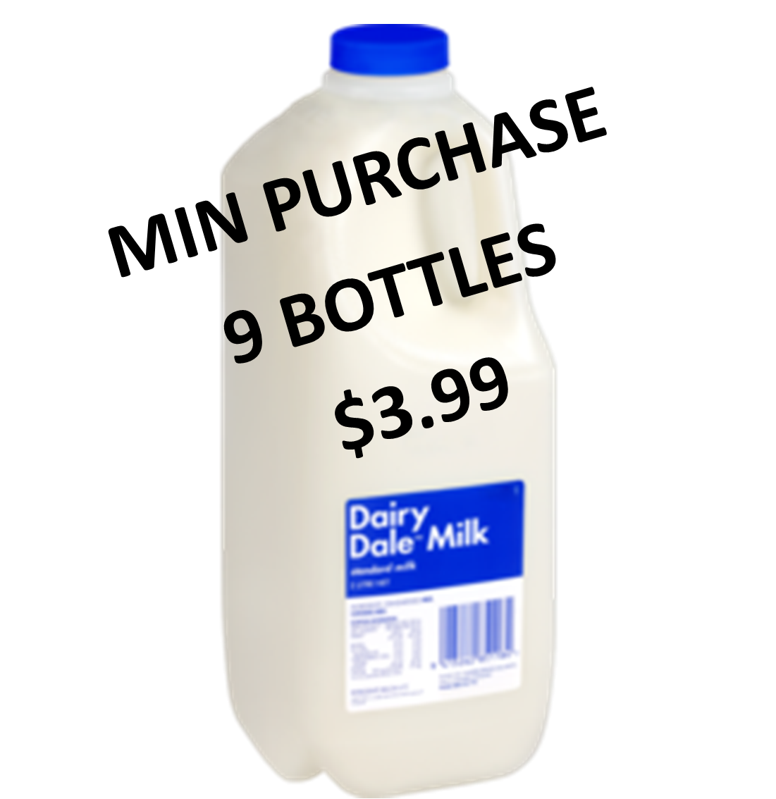 DairyDale Milk  - 9 x  2litre bottles