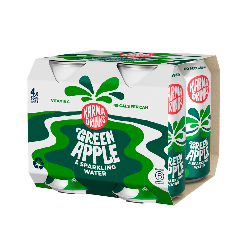 Karma Sparkling Water Green Applke zero sugar 4 pack