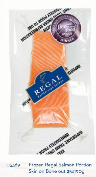 Salmon Portions 190g - frozen individually vacuum packed